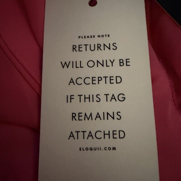 ELOQUII Women Bright Pink Short Sleeve Blouse 20 Plus Barbiecore Semi Sheer‎ - Picture 7 of 11